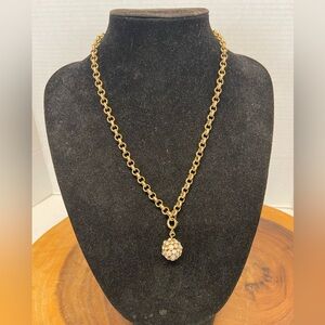 Stella & Dot Rhinestone Ball Charm necklace